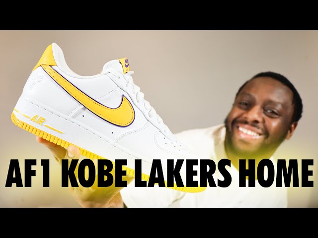 Kobe Bryant❣️NBA wesome❣️ Nike Air Force 1 x Kobe Bryant LA Lakers Home On Foot Review