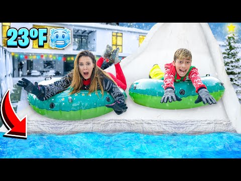 We Turned our Backyard into a SNOW PARK!! ?☃️