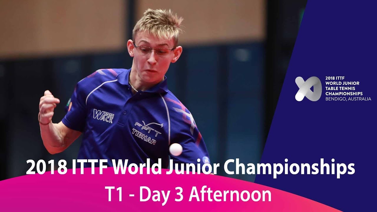 ITTF World Junior Championships Table 1 | Day 3 Afternoon - YouTube