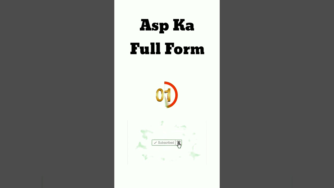 Asp Ka Full Form