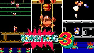 Donkey Kong 3 - Versions Comparison - Arcade, NES / Famicom and GBA