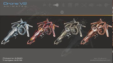 Drone V2 Unity Animated Skin Set