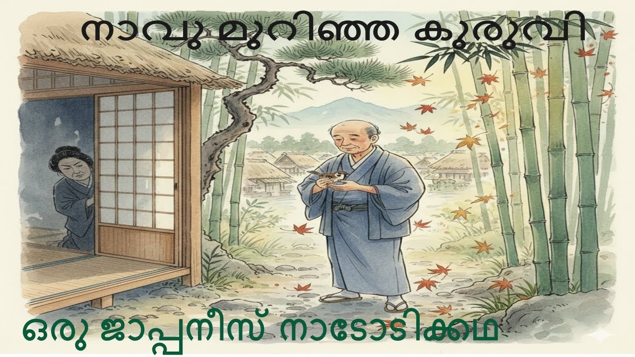 Воробей со сломанным языком — японская народная сказка — малаяламские рассказы