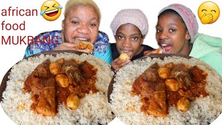 #MUKBANG :PEPPER ONION STEW EGG FISH MEAT( AFRICA FOOD/ VLOGMAS DAY 24