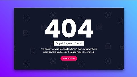 404 Page Not Found | Web Page Design using Html CSS & Vanilla Javascript Mousemove Parallax