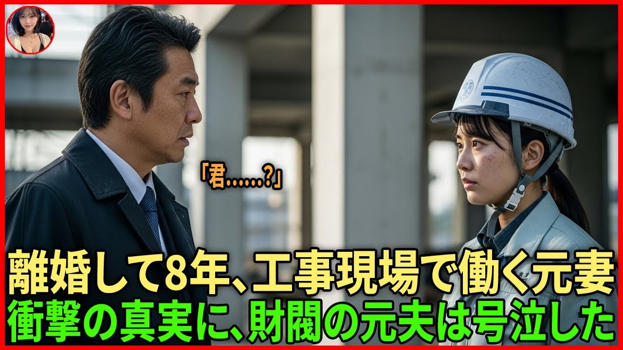 離婚して8年――工事現場で重労働をしていた元妻。衝撃の真実に、財閥の元夫は号泣した…#動エピソード#老後の物語 #家族の物語