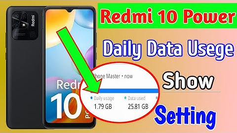 Redmi 10 power me daily usage data settings | How to show daily used data in redmi 10 power mobile