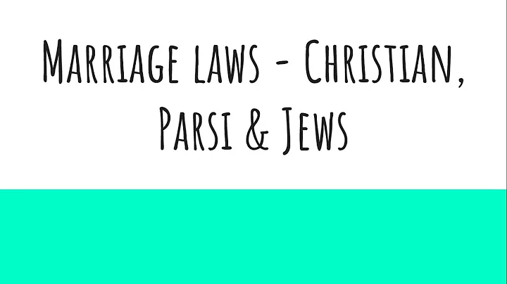 Marriage Laws of Christian, Parsi & Jew - Indian family law - DayDayNews
