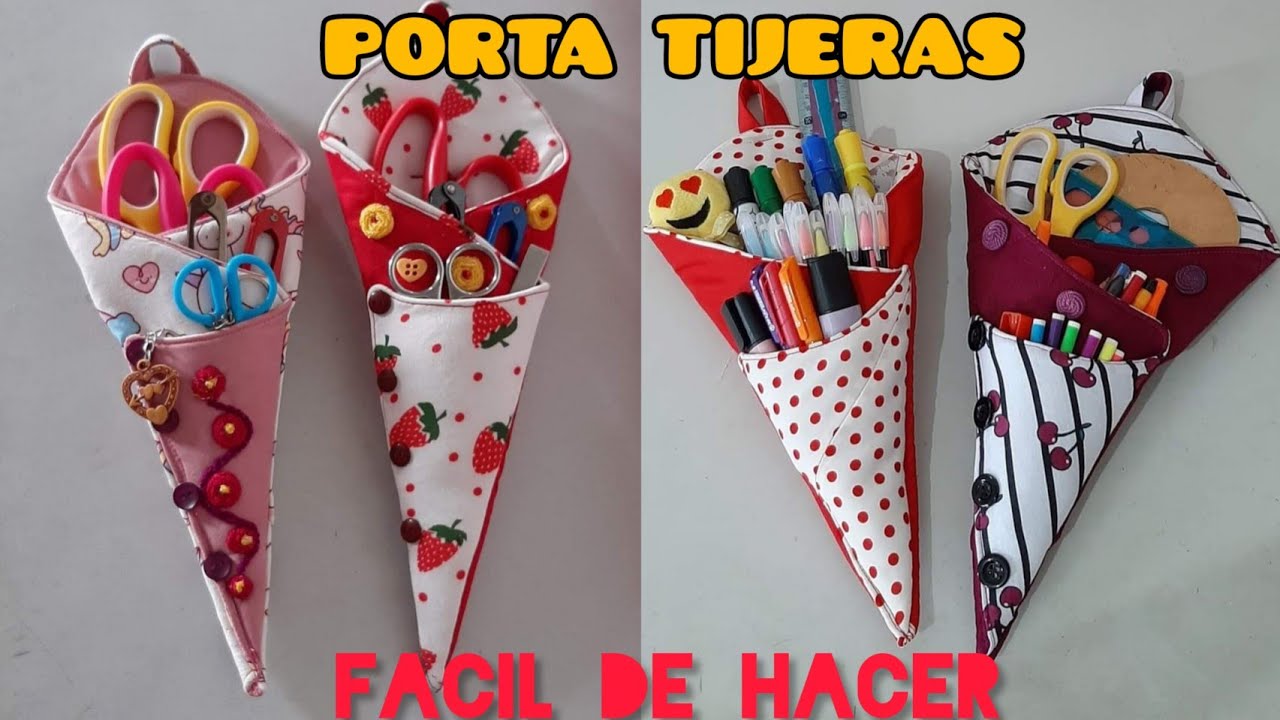 ✅COMO HACER PORTA TIJERAS DE TELA PASO A PASO (FACILISIMO)😲