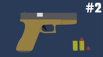 Blender - Low Poly Gun Modeling | Glock 18 #2