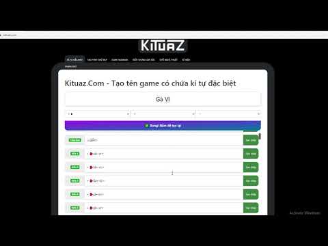 Tạo tên kí tự đặc biệt với kituaz.com