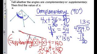 7.2 Complementary and Supplementary Angles