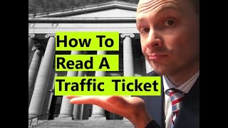 How to Read a Traffic Ticket