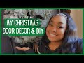 My Christmas Door Decor and DIYs | EASY DIY WELCOME MAT | Sydni Michelle Lifestyle