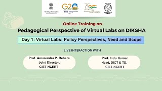 Online Training on : Day 1: Virtual Labs: Policy Perspectives, Need and Scope