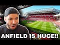 American FIRST Reaction to ANFIELD: LIVERPOOL FC STADIUM (Tour & Behind the Scenes)