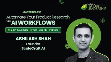 Automate Customer Research with AI Workflows | Hands-On No-Code Demo | Masterclass by Abhilash Shah