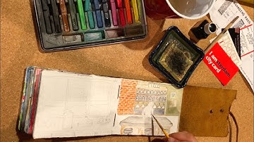 TidBit - Traveling Art-Journal and Derwent Inktense Blocks Tutorial