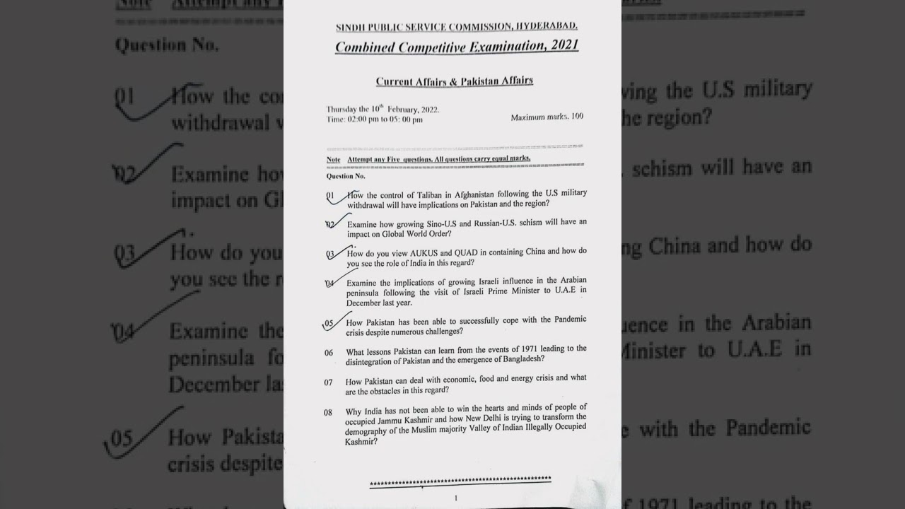 cce 2021 current Affairs and Pak affairs paper held on 11/2/2022