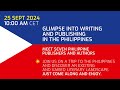 Glimpse into Writing and Publishing in the Philippines