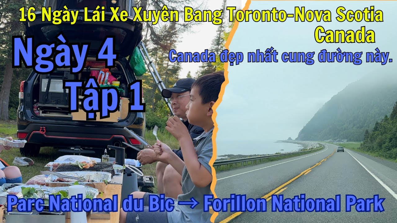 Tập 1/ngay 4  [4K]/Parc National du Bic  Forillon N.P/16 ngày lái xe xuyên bang Toronto-NovaScotia