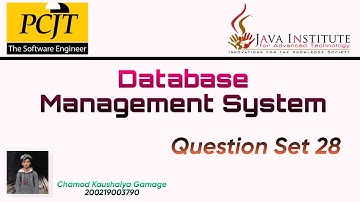 DBMS Question Set 28