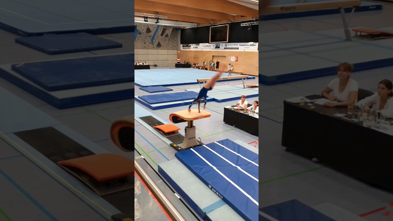 Wie ich mit meinen 1,35m über einen 1,25m Sprungtisch springe in Zeitlupe 😀