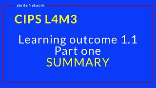 CIPS L4M3 Documentation that comprise a commercial agreement PART 1