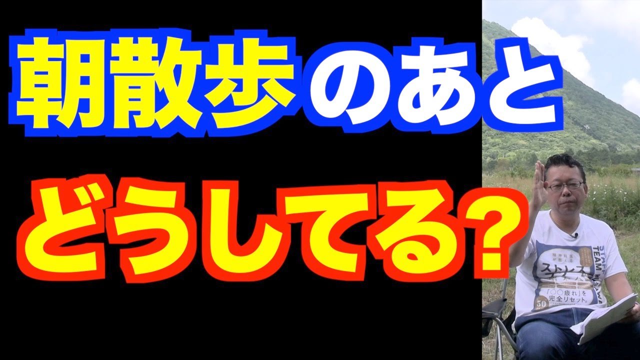 朝散歩の後の過ごし方 精神科医 樺沢紫苑 Youtube