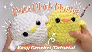 EASY Baby Chicken Plushie crochet tutorial | CUTE Chick crochet  #beginnercrochet #crochetplushie