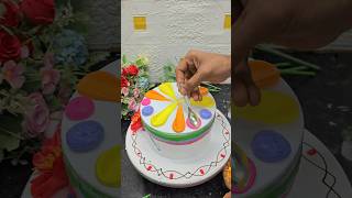 mix colour full Cake design #shortsfeed #cake #shorts #youtubeshorts #trending #viralshort #funny