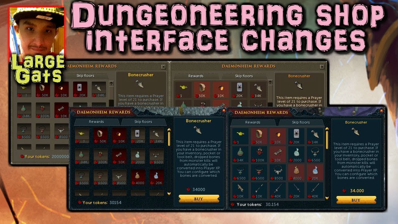 Dungeoneering shop interface changes by Mod Edge - YouTube