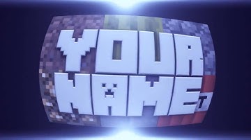 Free 3D Intro #1 Minecraft Cinema 4D Template