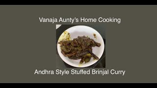 Andhra Style Stuffed Brinjal Curry Kothimeera Gutti Vankaya Koora