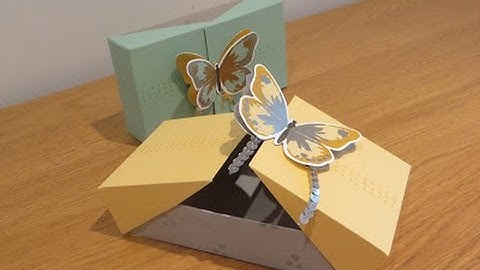 Double Flip Large Gift Box with Watercolor Wings, Video Tutorial