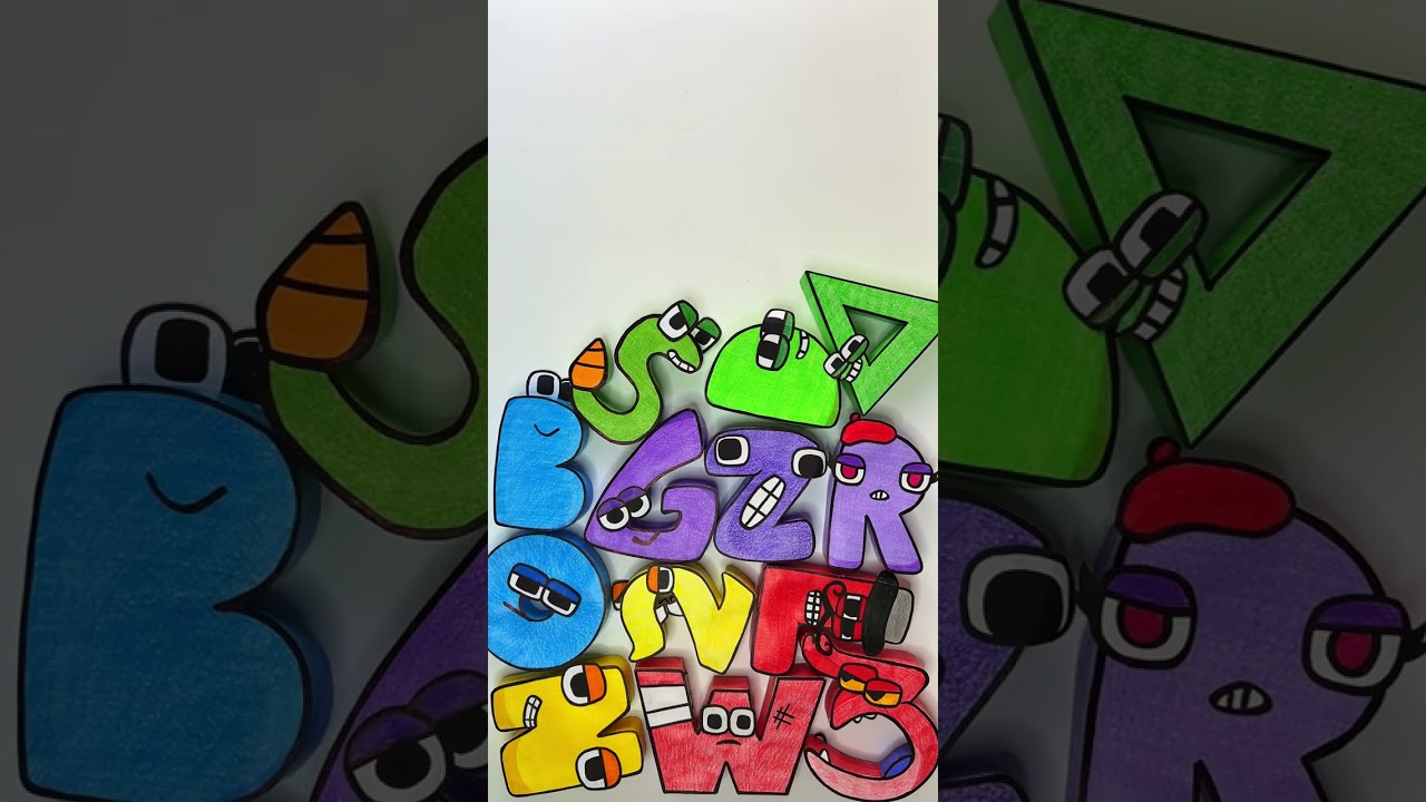 RAINBOW PUZZLE 🌈 FRENCH Paper Alphabet Lore A -  S 