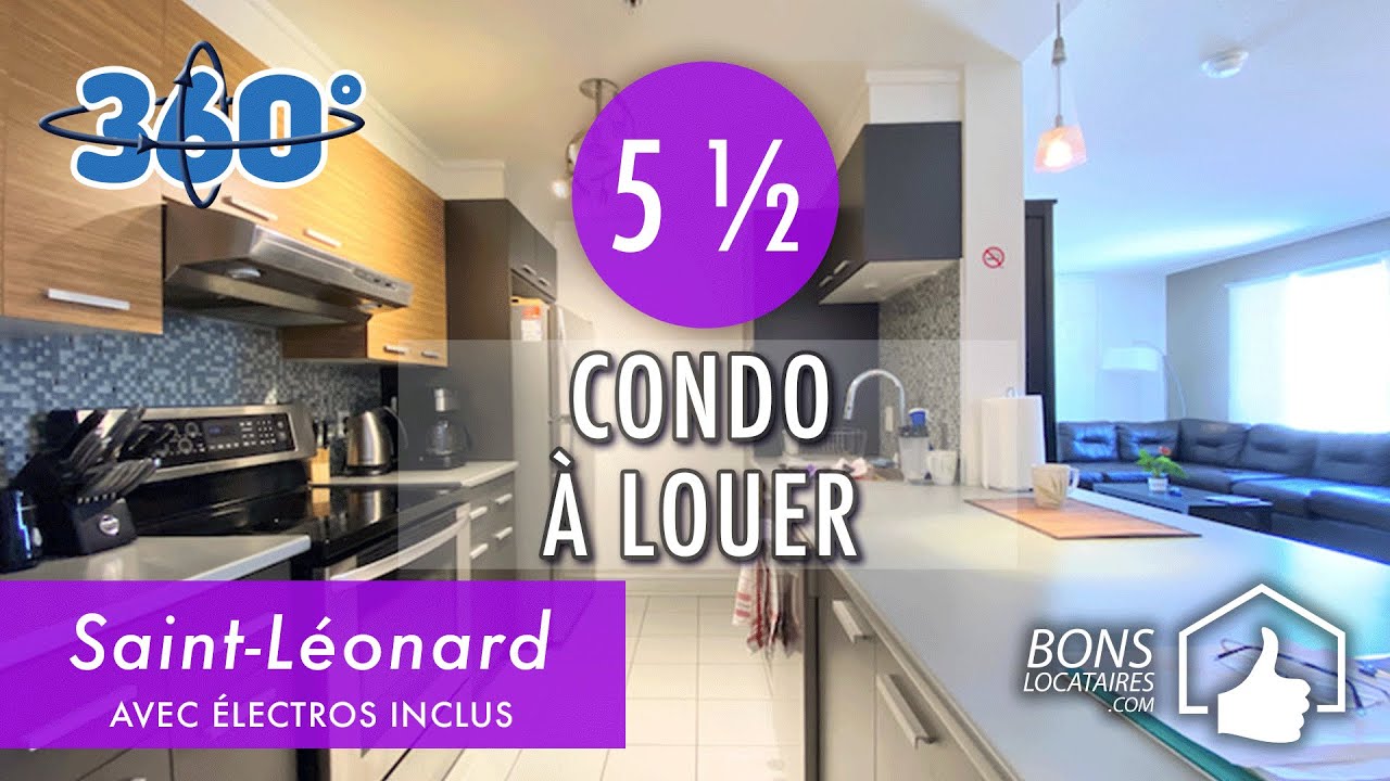 Appartement Condo à louer/Visite virtuelle 360°/Apartment tour SaintLéonard 5½(BonsLocataires