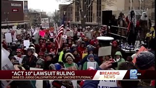 Dane County judge strikes down parts of Act 10 law