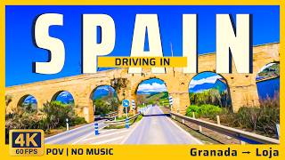 Granada to Loja Drive 4K | Andalusia Countryside, Spain | ASMR