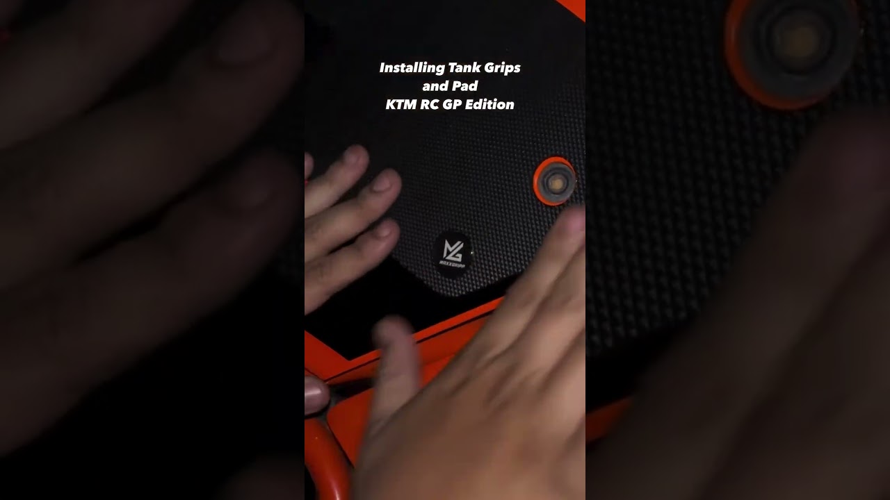 Tank grips and tank pads for ktm rc gp edition