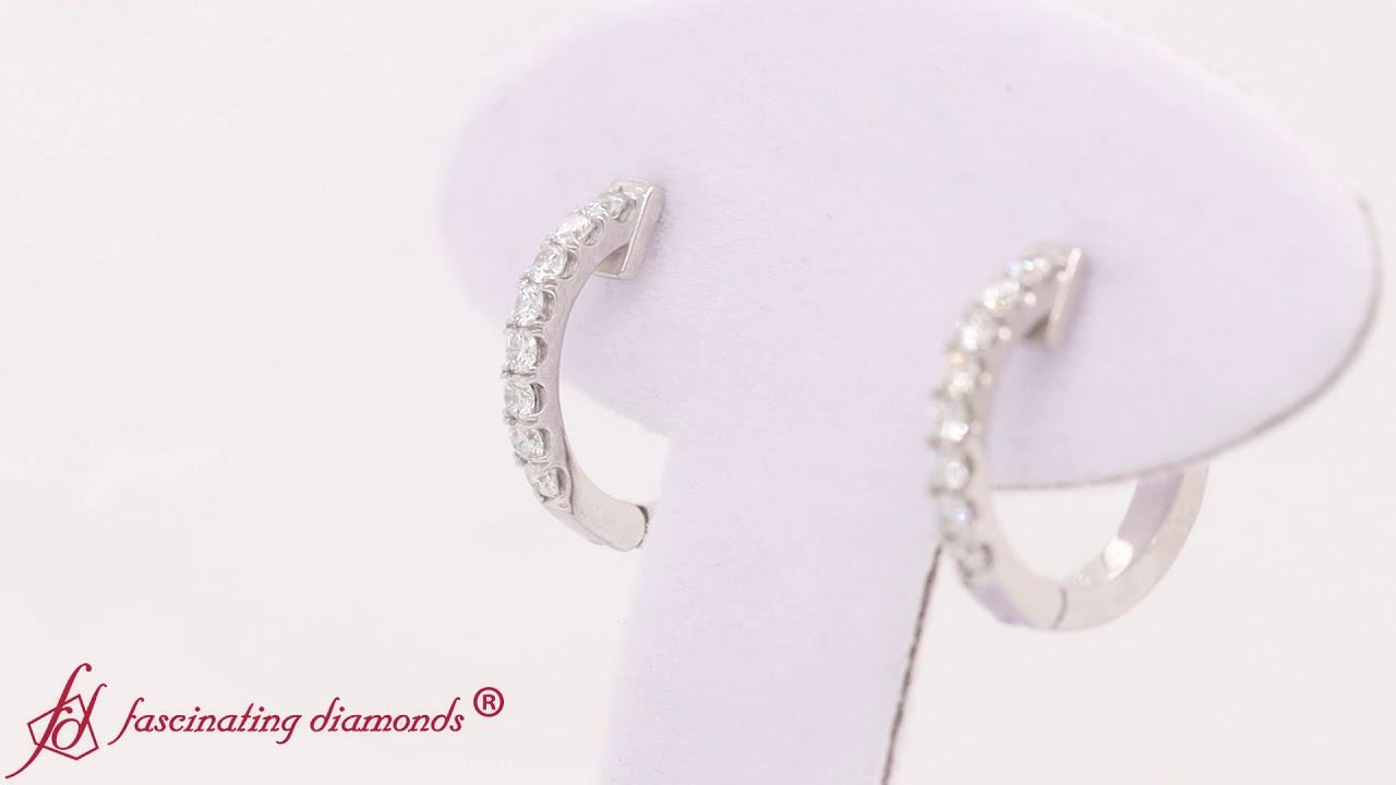 Huggie Hoop Earring Gift In PlatinumFDOEAR40977GH YouTube