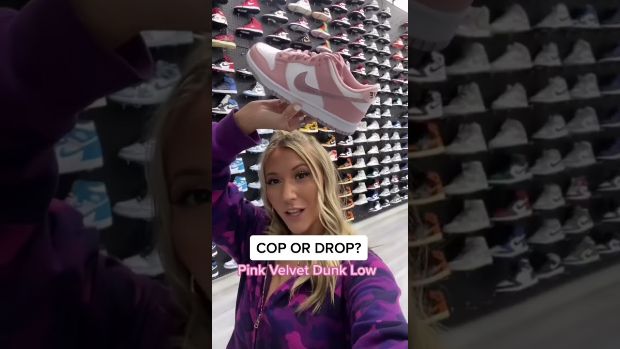 Кроссовки NIKE DUNK LOW из розового бархата?! 🤯👟 (копировать или снимать) 