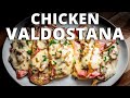 Chicken Valdostana with Prosciutto, Fontina, and Mushrooms