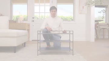 Seville Classics® | 3-Tier Resin Slatted Shoe Rack Assembly