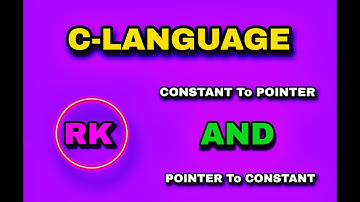 Constant pointer and pointer to constant integer