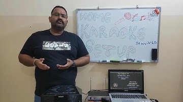Home karaoke setup using laptop and youtube