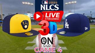 🔴LA Dodgers vs Milwaukee Brewers. Live MLB Baseball Game 4 NLCS. Live Play by Play 3D Livestream