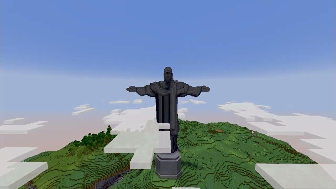 Christ The Redeemer build in Minecraft #minecraft #minecrafttimelapse