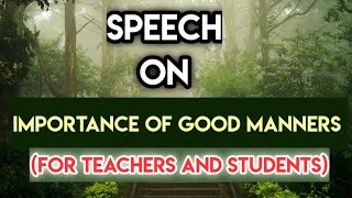 Short speech to speak in School Morning Assembly (For teachers/students)