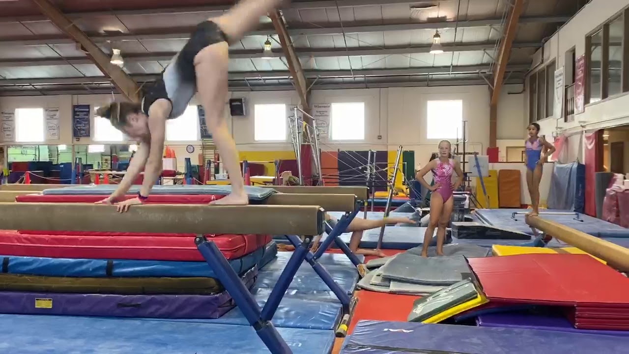 Back handspring into full and a half dismount YouTube